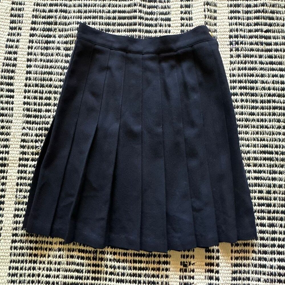 Georges Marciano Size 4 Navy Blue pleated Skirt Vintage skirt
